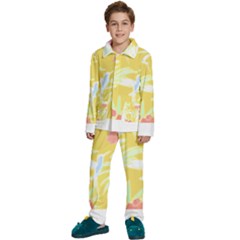 Tropical T- Shirt Tropical Pattern Feminiflorative T- Shirt Kids  Long Sleeve Velvet Pajamas Set by maxcute