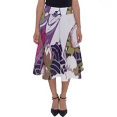 Tropical T- Shirt Tropical Pattern Floriculture T- Shirt Perfect Length Midi Skirt