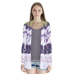 Tropical T- Shirt Tropical Pattern Floriculture T- Shirt Drape Collar Cardigan