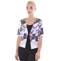 Tropical T- Shirt Tropical Pattern Floriculture T- Shirt Cropped Button Cardigan