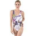 Tropical T- Shirt Tropical Pattern Floriculture T- Shirt High Leg Strappy Swimsuit View1