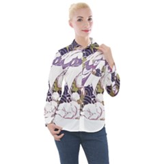 Tropical T- Shirt Tropical Pattern Floriculture T- Shirt Women s Long Sleeve Pocket Shirt