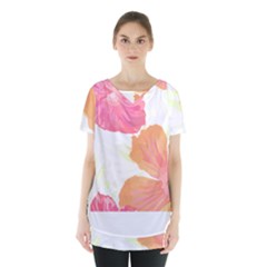 Tropical T- Shirt Tropical Pattern Floridense T- Shirt Skirt Hem Sports Top by maxcute