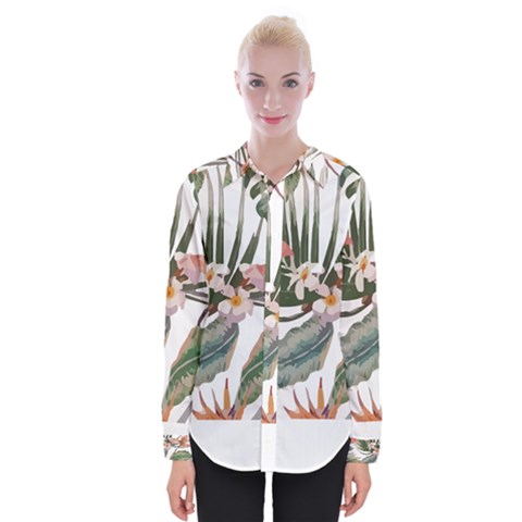 Tropical T- Shirt Tropical Pattern Quiniflore T- Shirt Womens Long Sleeve Shirt by maxcute