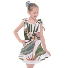 Tropical T- Shirt Tropical Pattern Quiniflore T- Shirt Kids  Tie Up Tunic Dress by maxcute