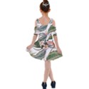 Tropical T- Shirt Tropical Pattern Quiniflore T- Shirt Kids  Shoulder Cutout Chiffon Dress View2