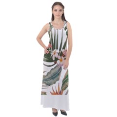 Tropical T- Shirt Tropical Pattern Quiniflore T- Shirt Sleeveless Velour Maxi Dress by maxcute