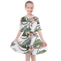 Tropical T- Shirt Tropical Pattern Quiniflore T- Shirt Kids  All Frills Chiffon Dress by maxcute