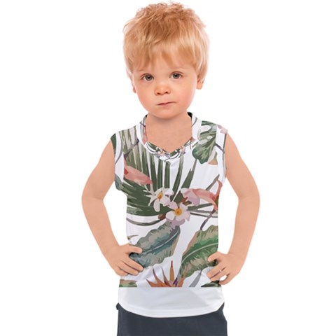 Tropical T- Shirt Tropical Pattern Quiniflore T- Shirt Kids  Sport Tank Top by maxcute