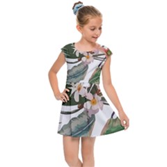 Tropical T- Shirt Tropical Pattern Quiniflore T- Shirt Kids  Cap Sleeve Dress by maxcute