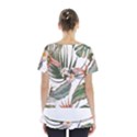 Tropical T- Shirt Tropical Pattern Quiniflore T- Shirt Skirt Hem Sports Top View2