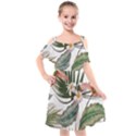 Tropical T- Shirt Tropical Pattern Quiniflore T- Shirt Kids  Cut Out Shoulders Chiffon Dress View1