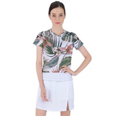 Tropical T- Shirt Tropical Pattern Quiniflore T- Shirt Women s Sports Top by maxcute