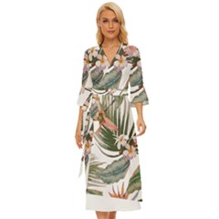 Tropical T- Shirt Tropical Pattern Quiniflore T- Shirt Midsummer Wrap Dress by maxcute