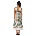 Tropical T- Shirt Tropical Pattern Quiniflore T- Shirt Sleeveless Cross Front Cocktail Midi Chiffon Dress View4