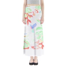 Tropical T- Shirt Tropical Sublime Blossom T- Shirt Full Length Maxi Skirt by maxcute