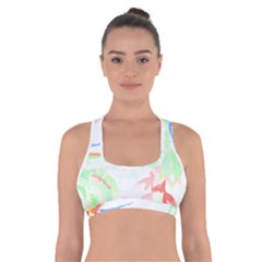 Tropical T- Shirt Tropical Sublime Blossom T- Shirt Cross Back Sports Bra by maxcute