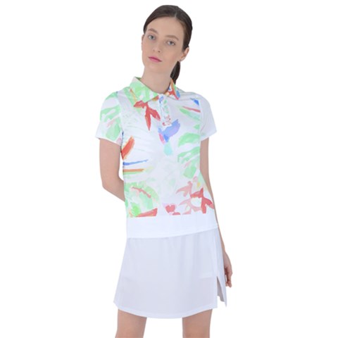 Tropical T- Shirt Tropical Sublime Blossom T- Shirt Women s Polo Tee by maxcute