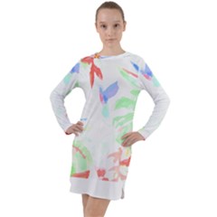 Tropical T- Shirt Tropical Sublime Blossom T- Shirt Long Sleeve Hoodie Dress by maxcute