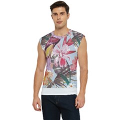 Tropical T- Shirt Tropical Sublime Floral T- Shirt Men s Raglan Cap Sleeve Tee by maxcute