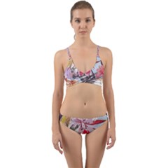 Tropical T- Shirt Tropical Sublime Floral T- Shirt Wrap Around Bikini Set by maxcute