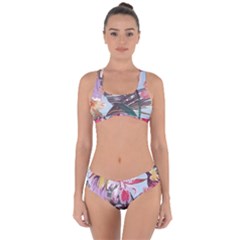 Tropical T- Shirt Tropical Sublime Floral T- Shirt Criss Cross Bikini Set by maxcute