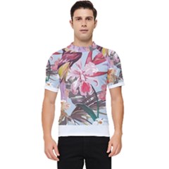 Tropical T- Shirt Tropical Sublime Floral T- Shirt Men s Short Sleeve Rash Guard by maxcute