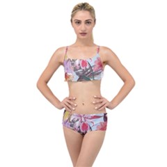 Tropical T- Shirt Tropical Sublime Floral T- Shirt Layered Top Bikini Set by maxcute