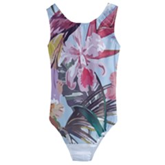 Tropical T- Shirt Tropical Sublime Floral T- Shirt Kids  Cut-out Back One Piece Swimsuit by maxcute