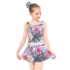 Tropical T- Shirt Tropical Sublime Floral T- Shirt Kids  Skater Dress Swimsuit by maxcute