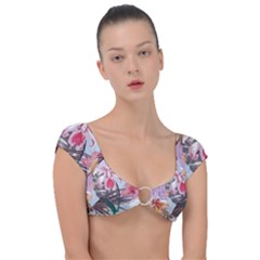 Tropical T- Shirt Tropical Sublime Floral T- Shirt Cap Sleeve Ring Bikini Top by maxcute