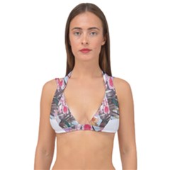 Tropical T- Shirt Tropical Sublime Floral T- Shirt Double Strap Halter Bikini Top by maxcute