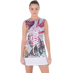 Tropical T- Shirt Tropical Sublime Floral T- Shirt Lace Up Front Bodycon Dress by maxcute