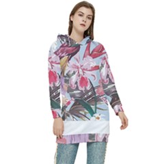 Tropical T- Shirt Tropical Sublime Floral T- Shirt Women s Long Oversized Pullover Hoodie by maxcute