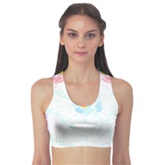 Tropical T- Shirt Tropical Trend Flower De Lis T- Shirt Sports Bra by maxcute