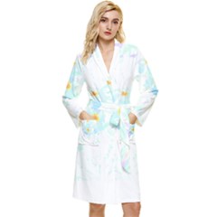 Tropical T- Shirt Tropical Trend Flower De Lis T- Shirt Long Sleeve Velour Robe by maxcute