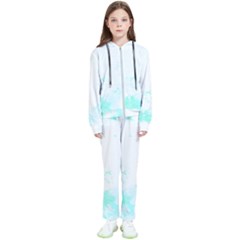 Turquoise T- Shirt Blue And Turquoise Marble Splash Abstract Artwork T- Shirt Kids  Tracksuit by maxcute