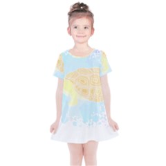 Turtle Gift T- Shirtturtle T- Shirt Kids  Simple Cotton Dress by maxcute