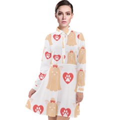 Tzu Dog T- Shirt Shih Tzu Dog Lover Cute Pattern T- Shirt Long Sleeve Chiffon Shirt Dress by maxcute