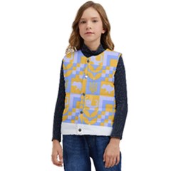 Ukraine T- Shirt Ukraine Pattern Kid s Short Button Up Puffer Vest	