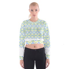 Ukrainian Ornament T- Shirt Folk Ukrainian Ornament, Seamless Pattern T- Shirt Cropped Sweatshirt