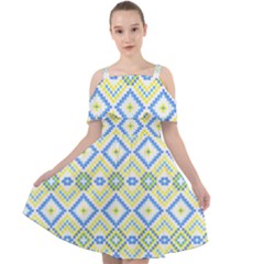 Ukrainian Ornament T- Shirt Folk Ukrainian Ornament, Seamless Pattern T- Shirt Cut Out Shoulders Chiffon Dress by maxcute