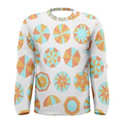 Umbrella T- Shirt Summer Vacation  Umbrella Pattern (sand) T- Shirt Men s Long Sleeve Tee