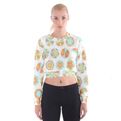 Umbrella T- Shirt Summer Vacation  Umbrella Pattern (sand) T- Shirt Cropped Sweatshirt