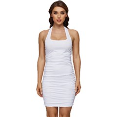 Undulating T- Shirt Undulation T- Shirt Sleeveless Wide Square Neckline Ruched Bodycon Dress by maxcute