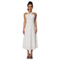 Undulating T- Shirt Waves T- Shirt Sleeveless Cross Front Cocktail Midi Chiffon Dress View1