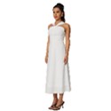 Undulating T- Shirt Waves T- Shirt Sleeveless Cross Front Cocktail Midi Chiffon Dress View2