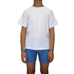 Undulating T- Shirt Waves Kids  Short Sleeve Swimwear by maxcute