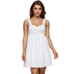 Undulating T- Shirt Waves Ruffle Strap Babydoll Chiffon Dress