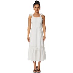 Undulating T- Shirt Waves Tie-strap Tiered Midi Chiffon Dress by maxcute